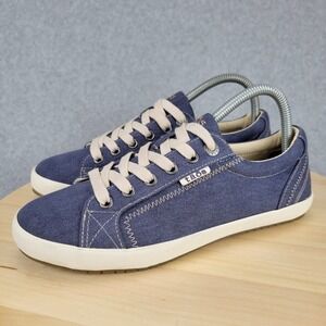 Taos Star Sneaker Womens 8‎ Indigo Blue Canvas Low Top Lace Up STA-12844